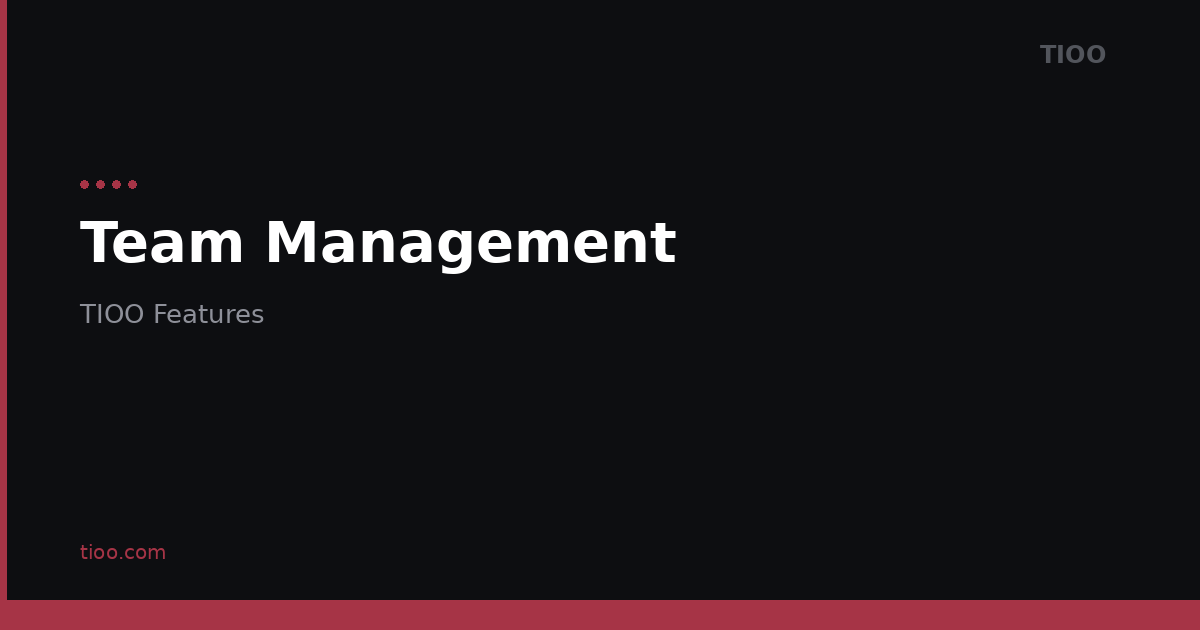 Team Management & Access Control | TIOO Features